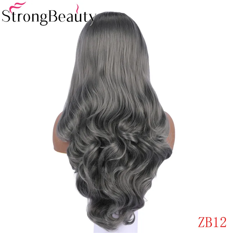 StrongBeauty синтетический парик фронта шнурка длинные волнистые натуральные парики женские парики