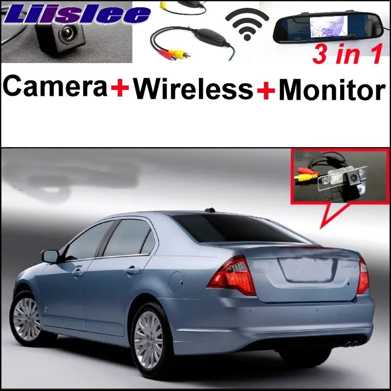Liislee 3 in1 For Ford Fusion 2002~2012 Special Rear View Camera + Wireless Receiver + Mirror Monitor EASY DIY Parking System