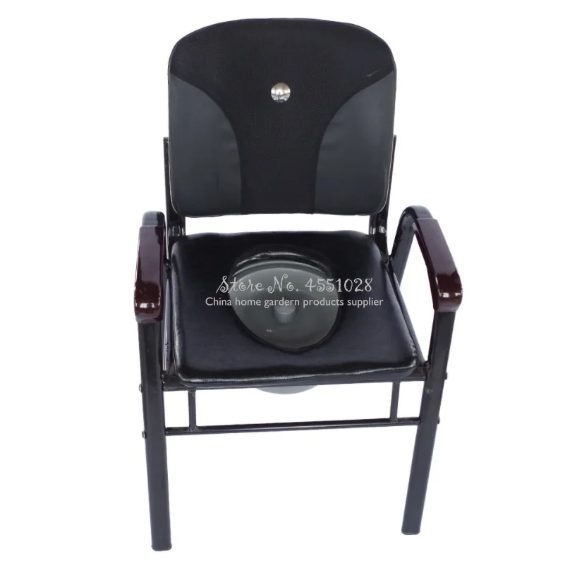 Прикроватный стул для туалета-с мягким сидением для унитаза, складной стул для унитаза, регулируемая высота