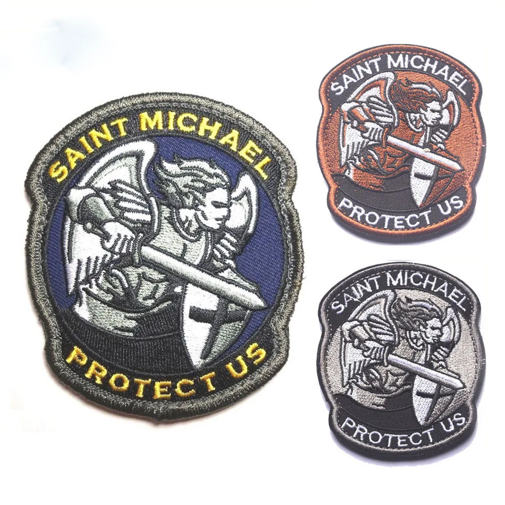 High Quality Full Embroidery Armband Cloth Badges Military Saint