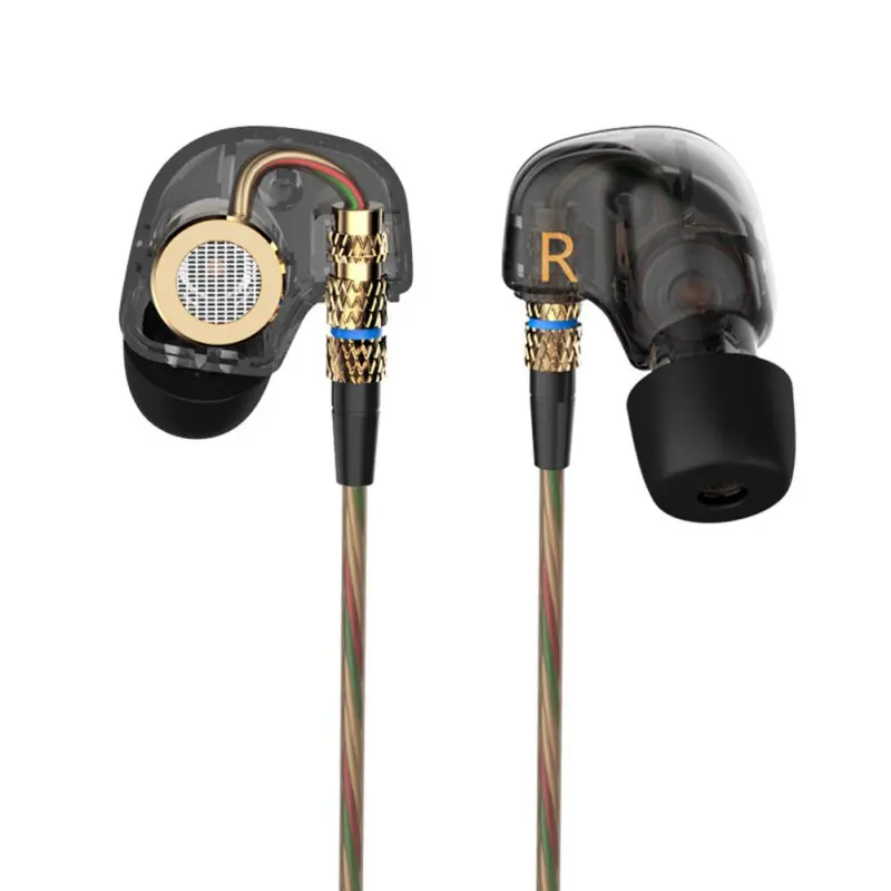 KZ ATE Wired L Bending In Ear Earphone With Microphone With Noise Cancelling Funtions For Samsung