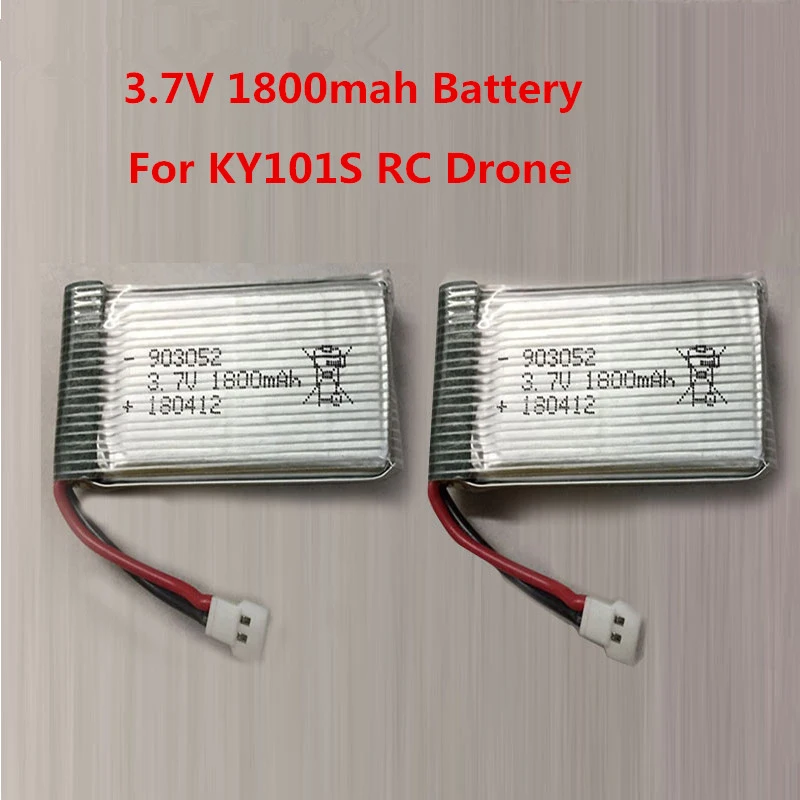 

Freeship KY101S Remote Control Drone Rc Helicopter Spare Part 3.7V 1800mah Battery 2pcs or 3pcs Battery for KY101S Drone toys