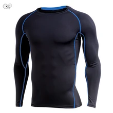 Быстросохнущая мужская спортивная рубашка с длинными рукавами для бега Мужская Фитнес тренировки по футболу баскетболу футболка спортивная одежда для спортзала Топы