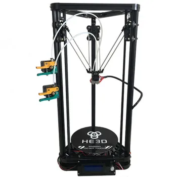

HE3D K200 dual heads delta 3d printer kit autoleveling full metal extruder hotend with heatbed- support multi material