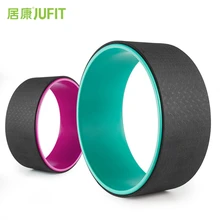 JUFIT Yoga Circles Pilates Professional Waist Shape Bodybuilding ABS Gym Workout Yoga Wheel Back Training Tool For Fitness