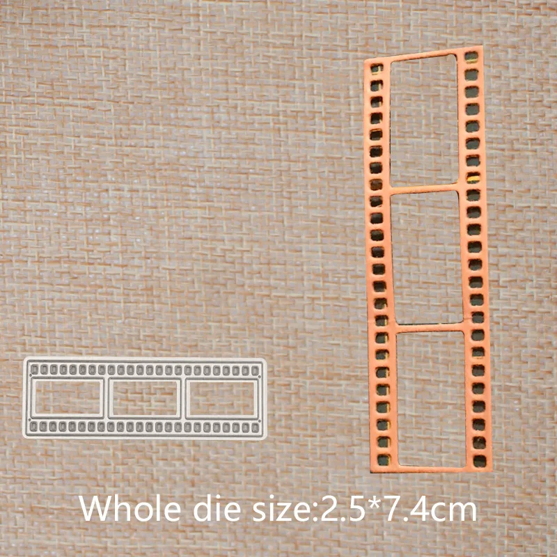 

Film Camera Roll metal cutting dies DIY Scrapbooking Stamp photo album Decorative Embossing Paper 25*74 mm
