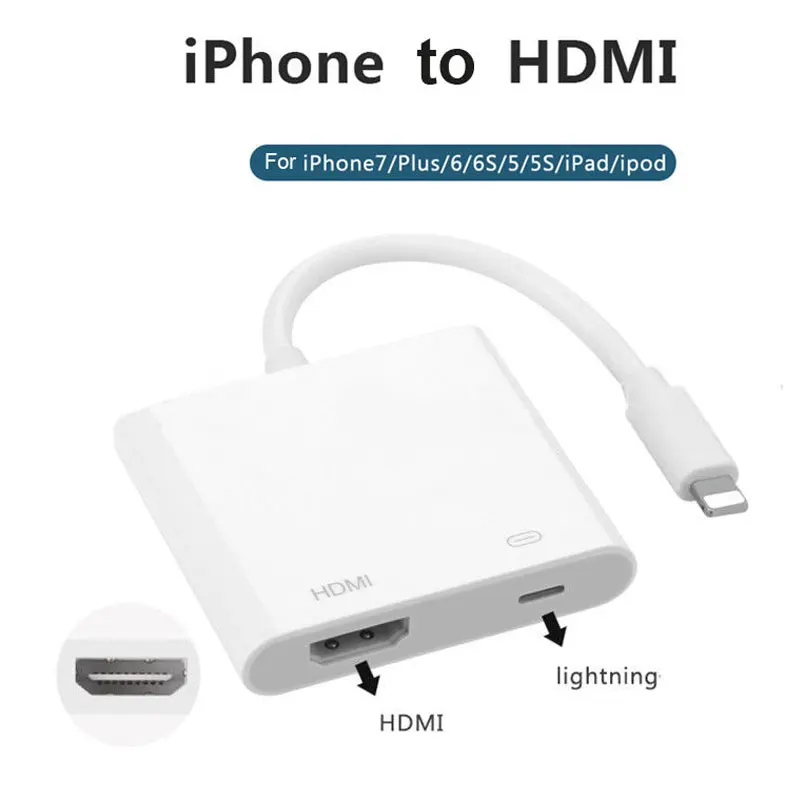 AHHROOU 1080P HDMI кабель для освещения Мужской к HDMI Женский кабель HD AV адаптер кабель Поддержка IPad Ipod IPhone IOS