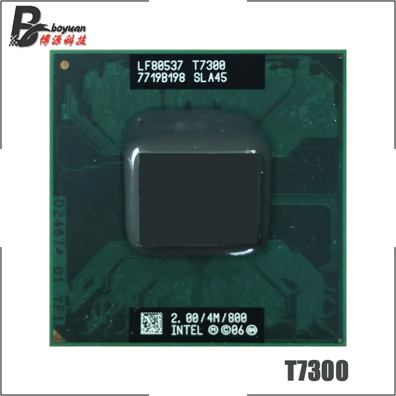 Процессор Intel Core 2 Duo T7300 SLA45 SLAMD 0 ГГц двухъядерный двухпотоковый ЦПУ процессор 4 МБ