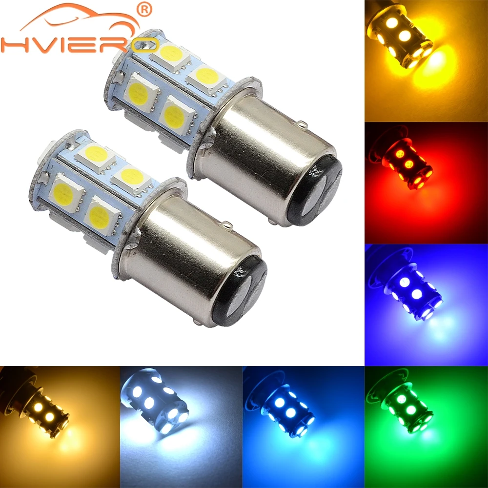 2X1156 BA15S P21W 13SMD 5050 белые синие красные Автомобильные светодиодные задние поворотные сигнальные лампы, тормозные задние лампы, автомобильные парковочные лампы заднего хода, DC 12 В