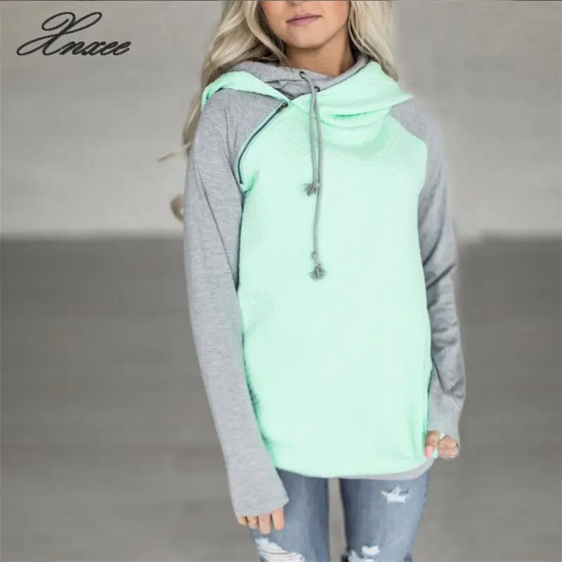

Xnxee 2020 autumn and winter explosion models Europe and the United States zipper long-sleeved hooded fleece ladies coat