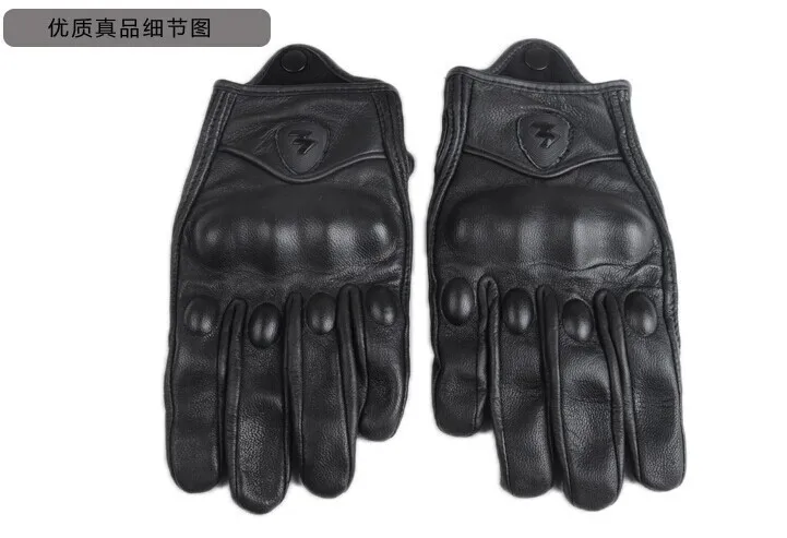 

Retro Perforated and no Perforated Leather Motorcycle Gloves 2 Style Cycling bike Motorbike Protective Gears Motocross Glove