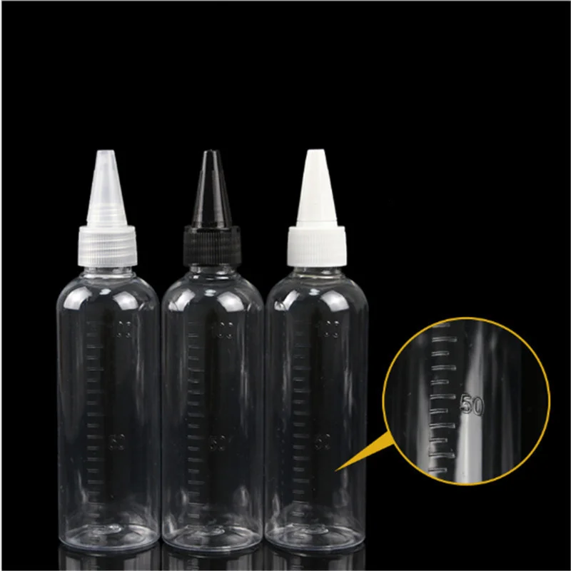 

1PC 100ml Refillable Liquid Bottle Plastic Cosmetic Holder Empty Pen Style Dropper Scale Bottle