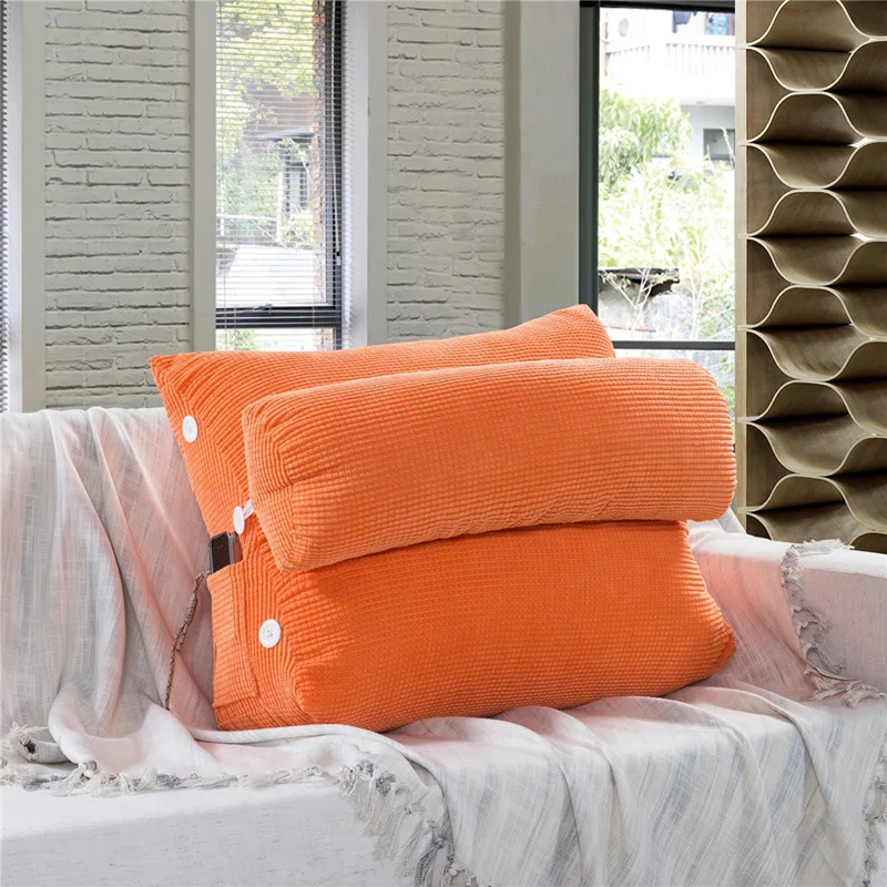 SunnyRain треугольная спинка подушка для дивана подушки для кровати Толстая Вельветовая Подушка поддержка спины большой размер