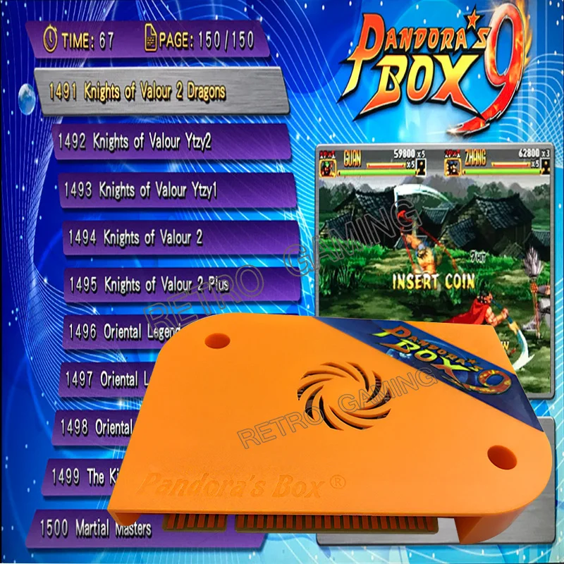 

2018 Pandora box 9 1500 in 1 arcade game jamma board HDMI VGA output HD 720P for arcade cabinet machine pandora's 5 6 7