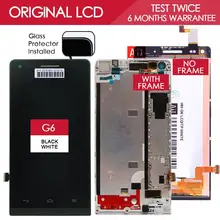 100% Tested Original 4.5 inch TFT (IPS) Screen For HUAWEI Ascend G6 LCD Displaywith Touch Screen Digitizer Assembly with Frame