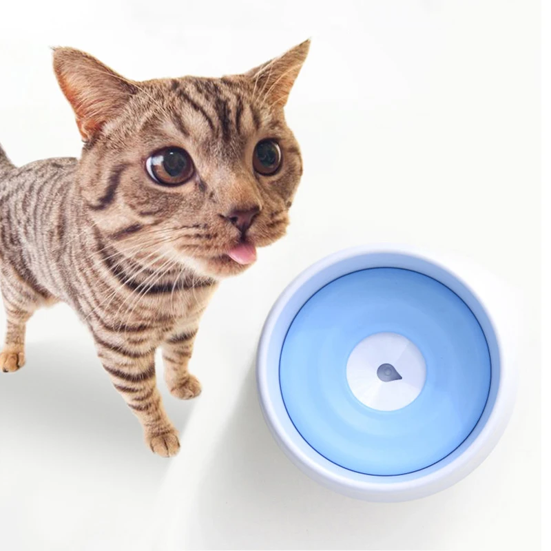 

1.2L Pet Dog Bowls Floating Not Wetting Mouth Cat Bowl No Spill Drinking Water Feeder Plastic Portable Dog Bowl Drink Feeder
