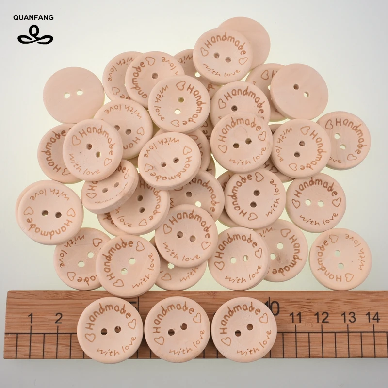 Patchwork Home Decoration Wooden Buttons Carved Tree Series 2 Holes Sewing