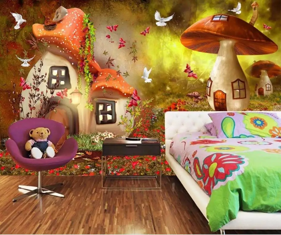 wallpaper for walls 3 d for living room Fairytale world mushroom children's room wallpaper mural wall wallpaper for walls 3 d for living room Fairytale world mushroom children's room wallpaper mural wall