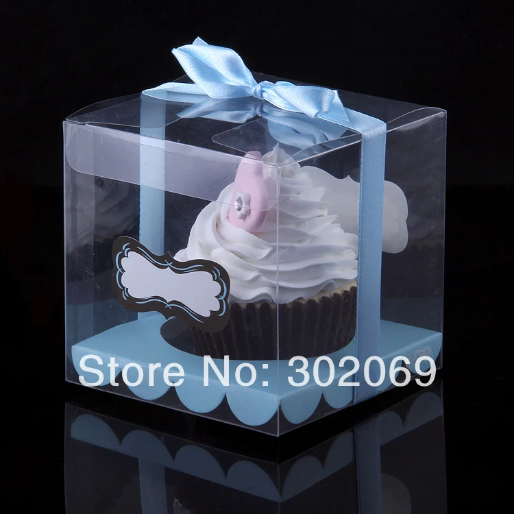 Одиночные пластиковые коробки прозрачные из ПП для одного капкейка 24 шт.|cupcake