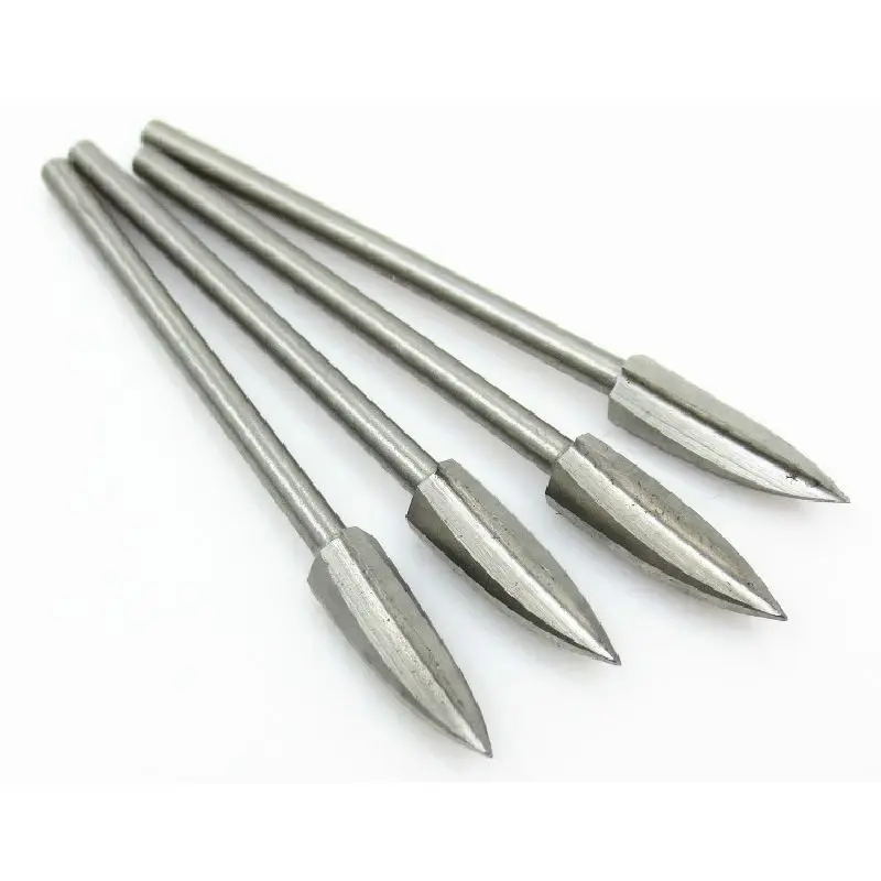 

5 Sizes 2.35mm Shank Wood Carving Knife Three-edge Milling Cutter Pointed Knife Radial Cutter Lettering DIY CNC Router Bit
