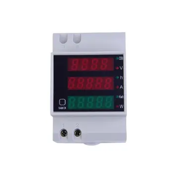 

New Multi-functional 80-300V LED Digital Rail Current Power Factor AC 0-100A Ammeter Voltmeter Automatically Change