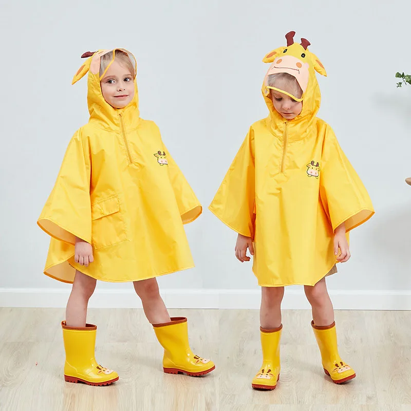 От 4 до 8 лет, Детская непромокаемая мультяшная одежда, детский дождевик, дождевик для маленьких мальчиков и девочек, водонепроницаемый пончо, плащи для детей, желтый, зеленый, розовый