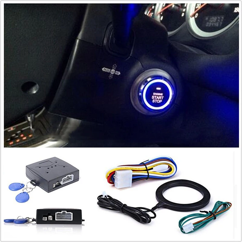 Комплект безопасности вождения автомобиля SUV Двигатель Push Start DC 12V RFID замок