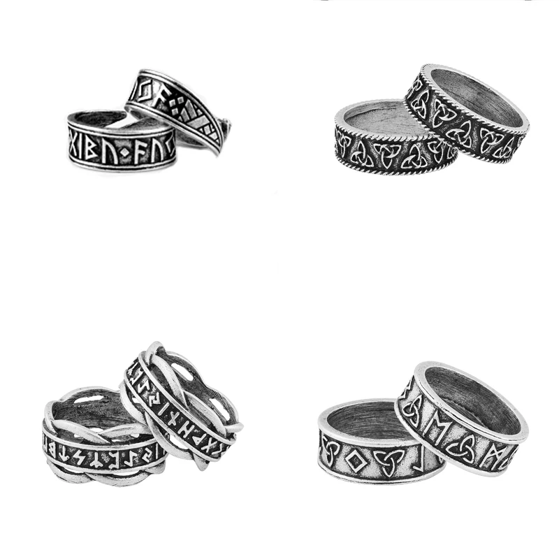 

freeshipping viking rune ring celtics rings for women men punk jewelry