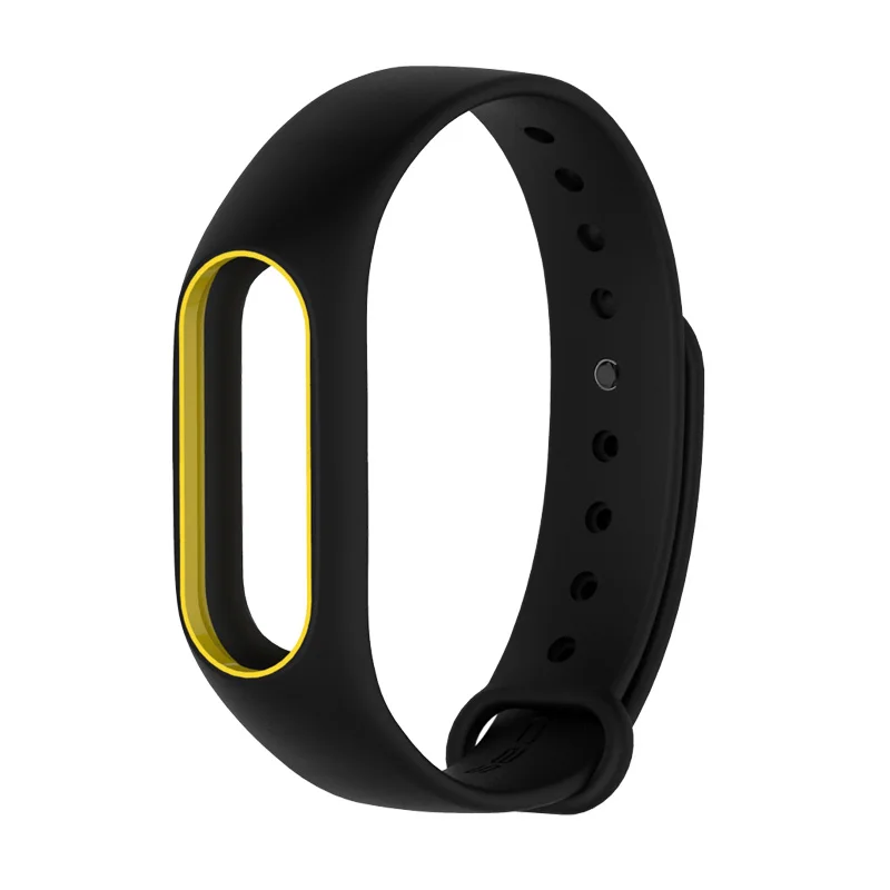 1 шт. Xiaomi mi Band 2 для mi Band 2 Силиконовый браслет ремешок mi band 2 цветной ремешок браслет Сменные аксессуары - Цвет ремешка: Black yellow