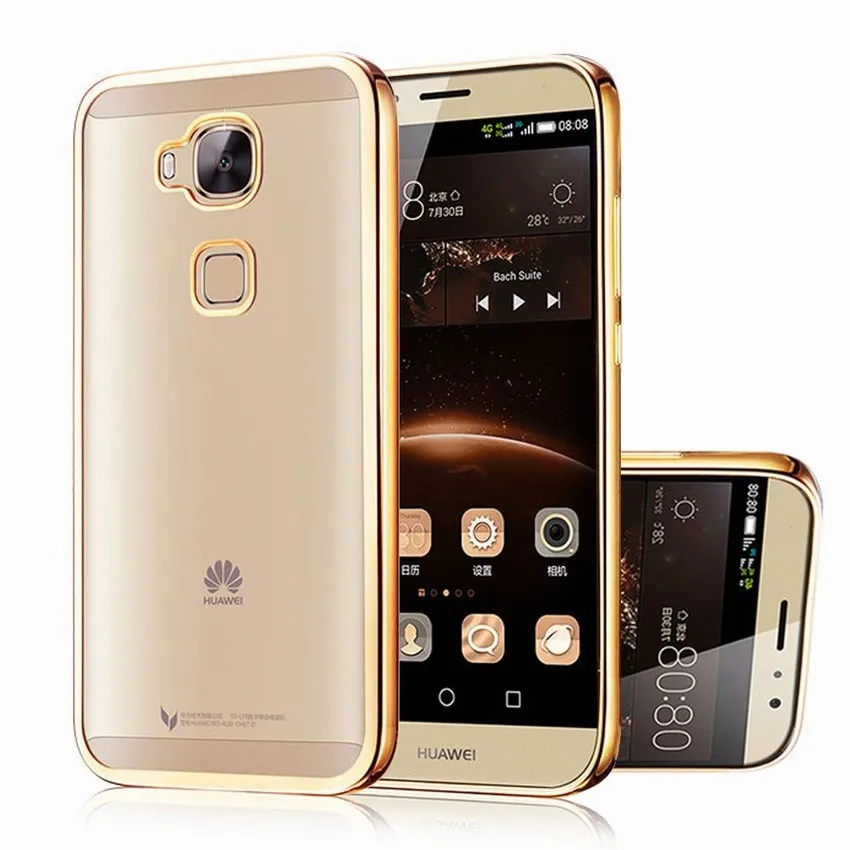 Huawei G7 Plus Case Huawei Flexible Gel TPU Transparent Back Plating Bumper Case Cover 4 Gold Accessories|fundas huawei g8|case coverfundas huawei - AliExpress