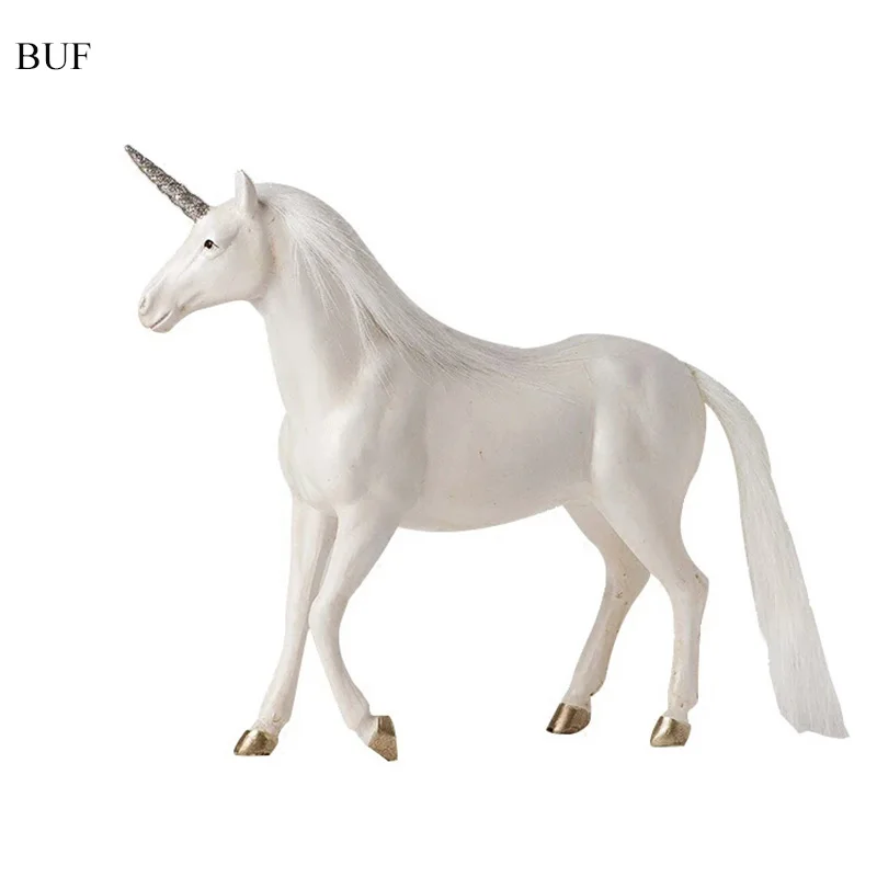 

BUF Modern Abstract Unicorn Statue Sculpture Resin Ornaments Home Decoration Accessories Geometric Resin Sculpture Statues