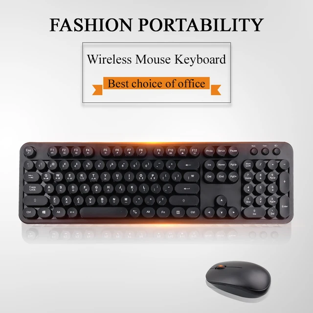 Best Price Sago 2.4G wireless keyboard+mouse combos office Keyboard Mice with Russian/English Language for Laptop/Mac/PC Computer