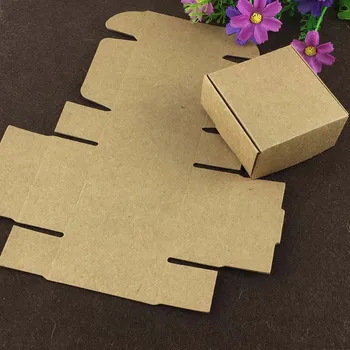 

50Pcs Card Gift Boxes DIY Make Cookie Cake Packaging Boxes Biscuit Food Packing Package Idle Small Item Receiving Box