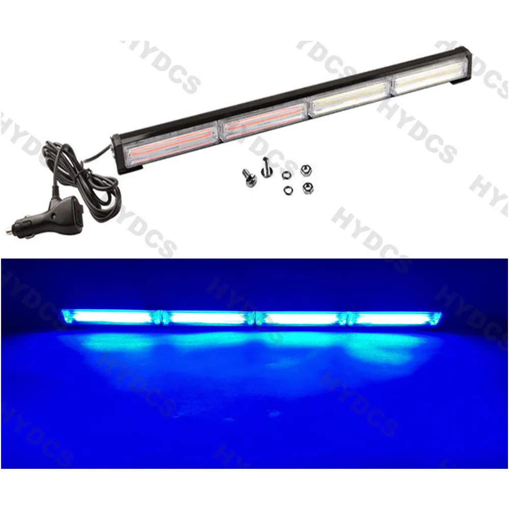 CYAN SOIL BAY 72W 23" COB LED HAZARD LIGHT BAR BEACON EMERGENCY WARNING