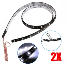 2pcs 60CM White LED SMD Lamp String Waterproof Flexible Soft Strip Car Light ALI88