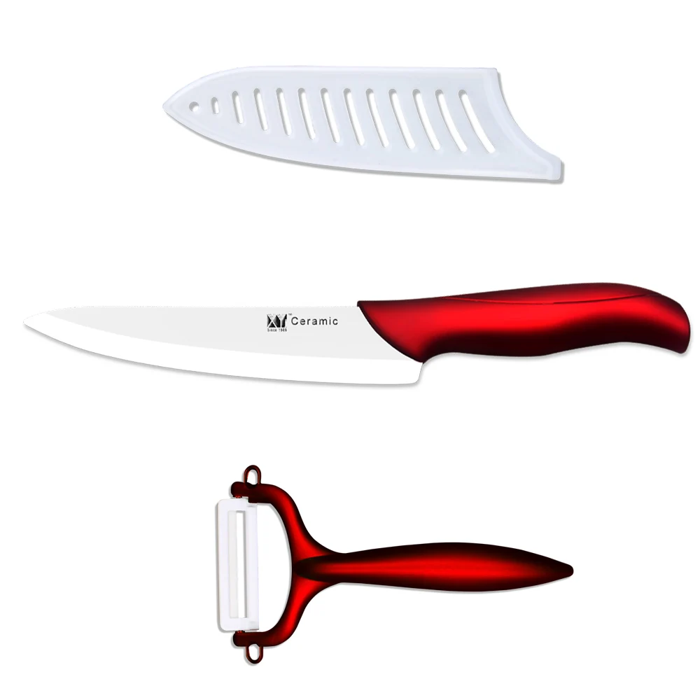 7 Inch Kitcen Knife Ceramic Knife Set Plus Peeler XYJ Brand Ergonomic Handles Sharp Lightweight No