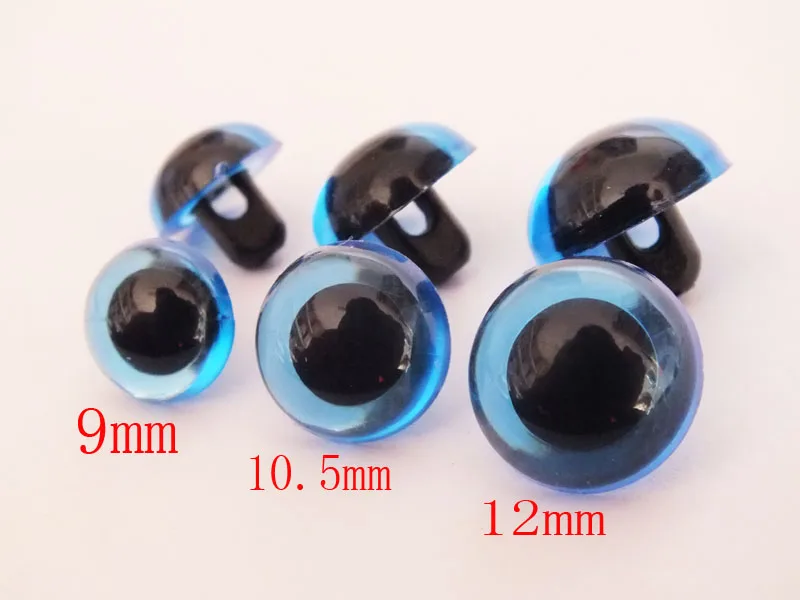 

free shipping!!!60pcs mixed size Bear Sew Safety Eyes ----blue color
