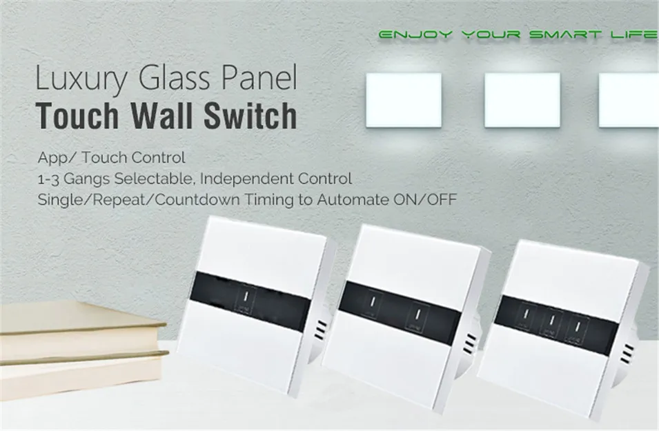 EWelink 1 Gang 1 way Wireless Wifi Control Light Switches, Wall Touch Switch, App Phone Remote, Work with Echo AlexaGoogle Home-3