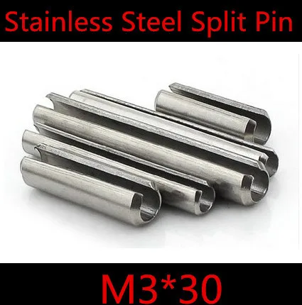 

100pcs/lot M3*30 3 x 30mm Stainless Steel Elastic Split Pin, 3mm Spring Cotters