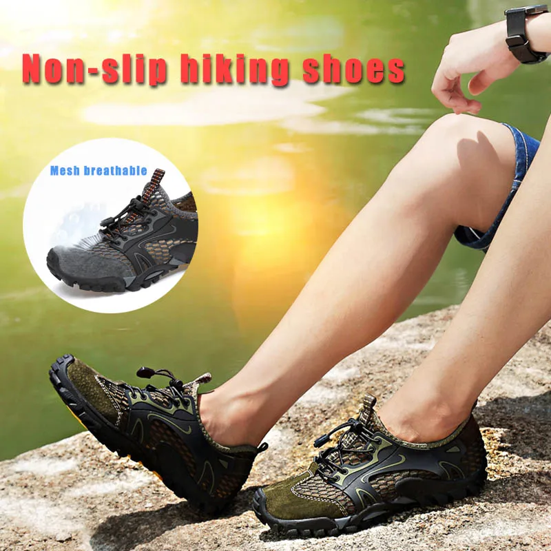 Воздухопроницаемые кроссовки для мужчин, обувь для походов на открытом воздухе, походная легкая быстросохнущая обувь FG66