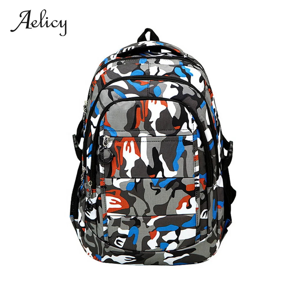

Aelicy 2018 New Nylon Camouflag School Backpack for Teenagers Girls&Boys Casual Backpacks Preppy Style Waterproof Book Bag 0926