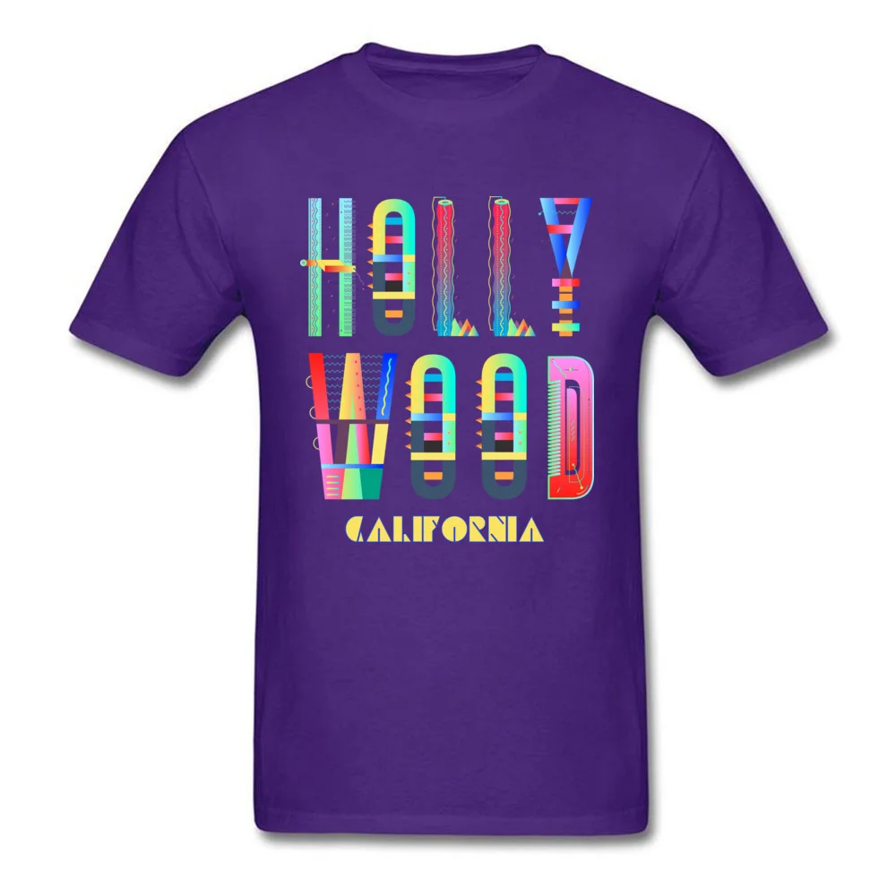 Slim Fit Leisure T Shirts Fitted Mother Day Short Sleeve Round Collar Tees Pure Cotton Men cosie Tee Shirts Wholesale Hollywood California funky artsy colorful fun souvenir design purple