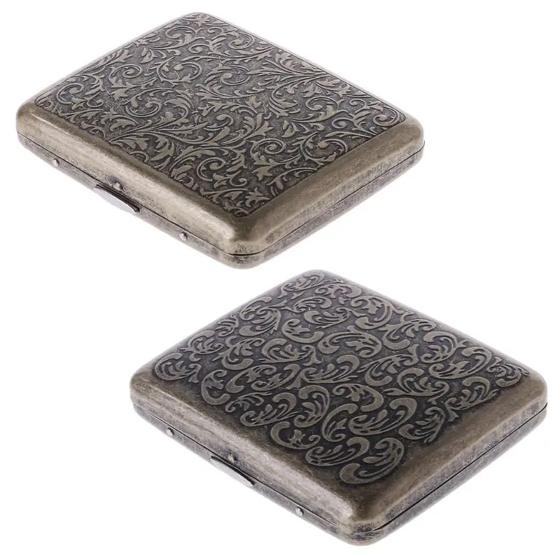 

Men's Cigarette Case with Gift Box for 20pcs Vintage Metal Cigarette Box on Sale