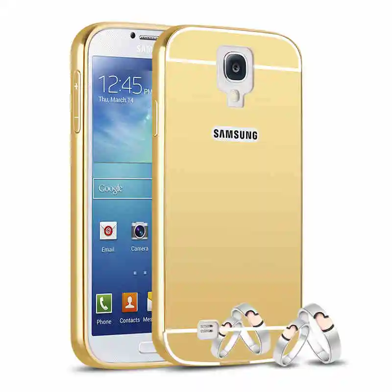 New For Samsung Galaxy S4 mini Case Mirror Back Cover Aluminum Metal Frame  Phone Bag Housing Fundas For Samsung S4 mini 4.3"|for samsung galaxy|phone  bagphone cover - AliExpress