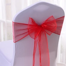 10 шт. романтический Марли чехлы для стульев, с лентой и бантом Пояса для свадебного банкета, вечеринки декор