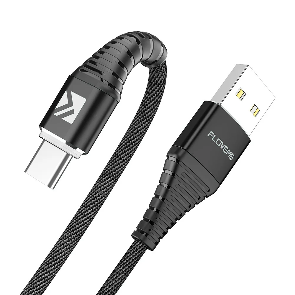 

FDBRO FLOVEME 1m Fast Charging Cable USB Wire For iPhone Micro USB Type-C Cable 2.1A USB LED Wire For Samsung Xiaomi