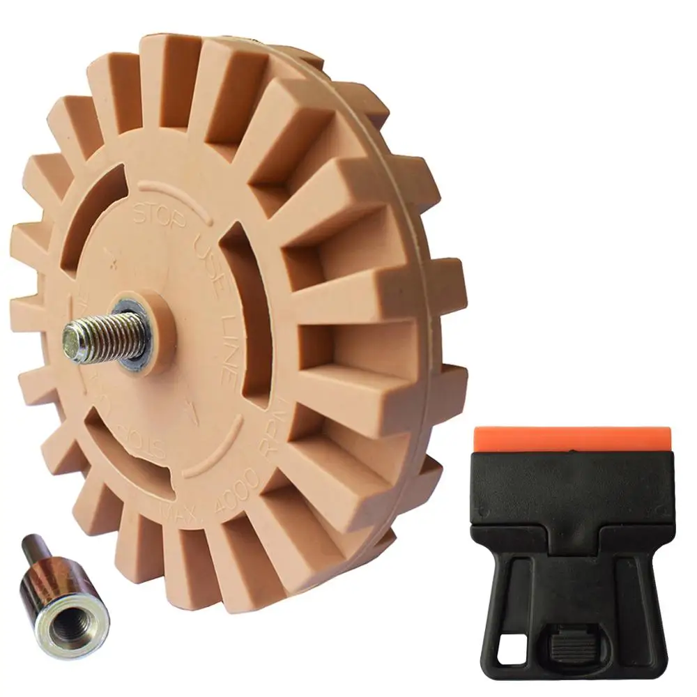 

Paint Rubber Eraser Wheel Power Drill Attachment for Removing Pinstripes Stickers Adhesive Vinyl Decals from Cars Rvs Boats E22+