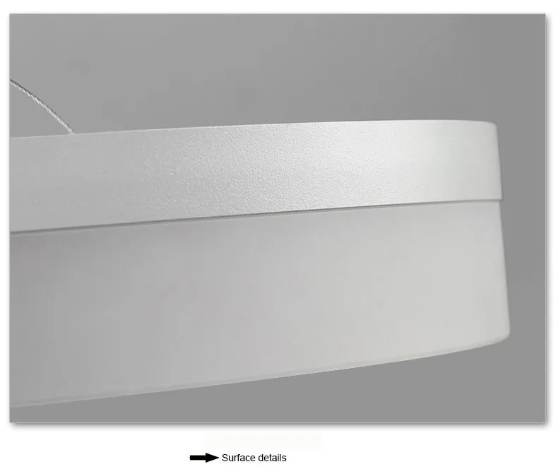 Однослойная Круглая Люстра, акриловая Подвесная лампа, AC90-265V 20 см