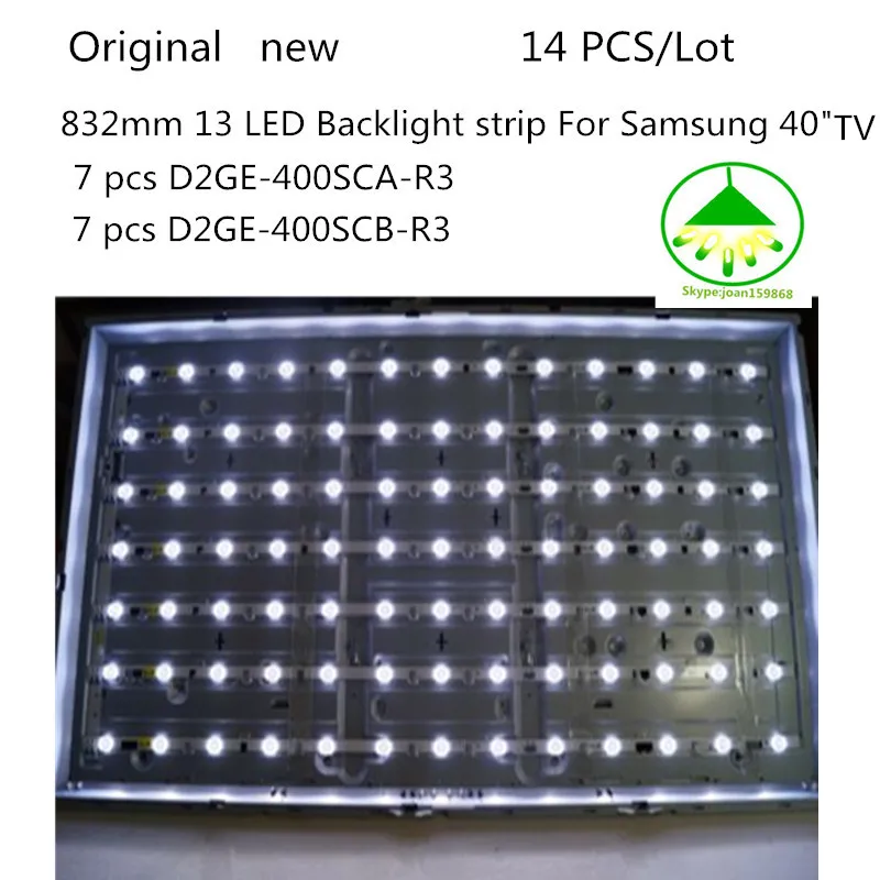 

LED Backlight strip 13 lamp For SamSung 40"TV D2GE-400SCA-R3 UA40F5500 2013SVS40F UE40F6400 D2GE-400SCB-R3 UE40F5000 UE40F5700
