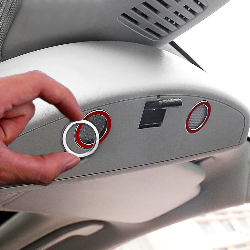 Car styling Interior Rear View Mirror Light Trim Chrome Sequin for